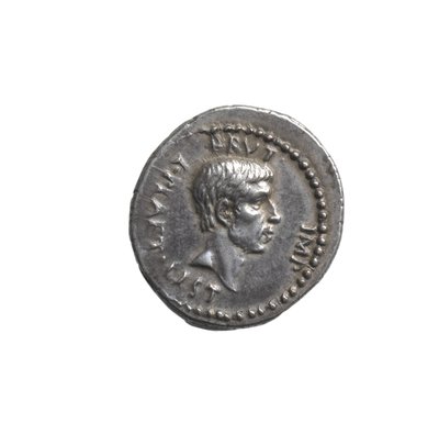 Denarius Depicting the Head of Brutus by Roman